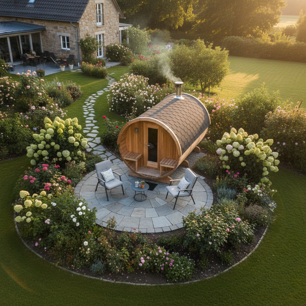 Fasssauna im Garten — Kosten und Budget planen