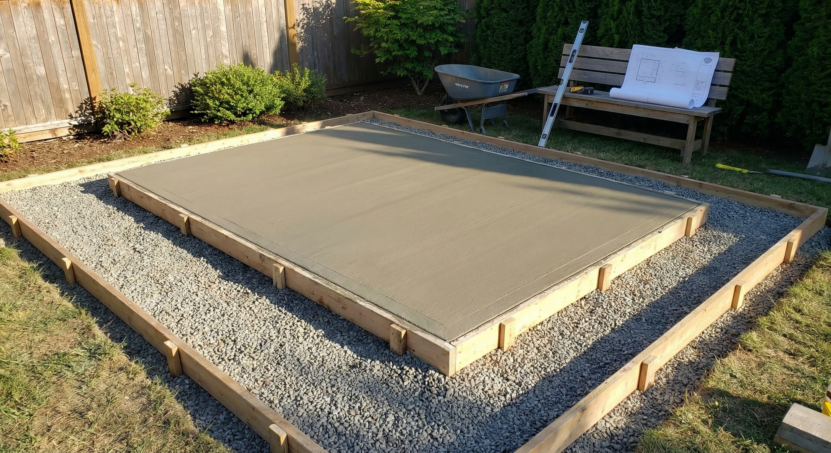 Betonfundament für Fasssauna im Garten — Vorbereitung und Planung