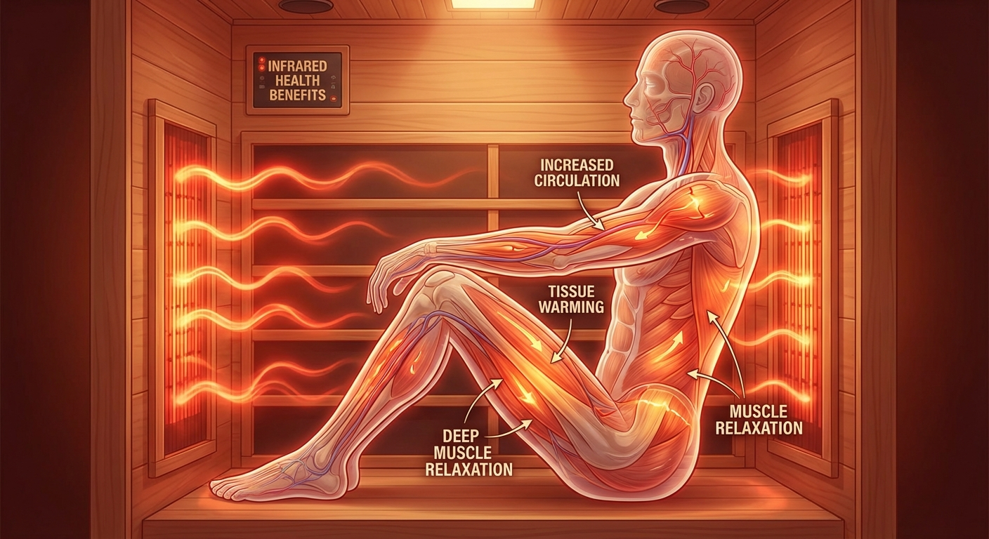 Infrarotsauna Wirkung auf den Körper – Frau entspannt in einer Infrarotkabine