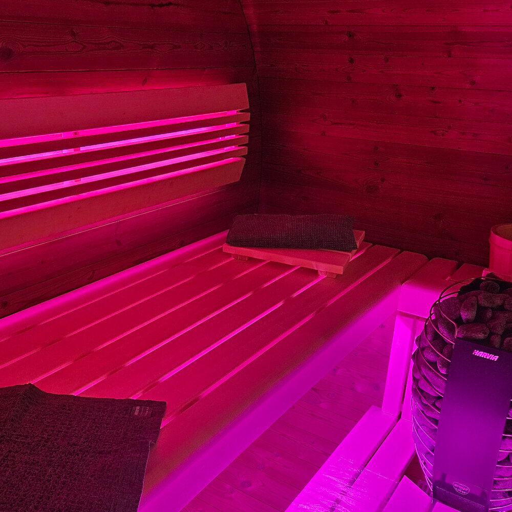 Sauna mit Blick nach draußen